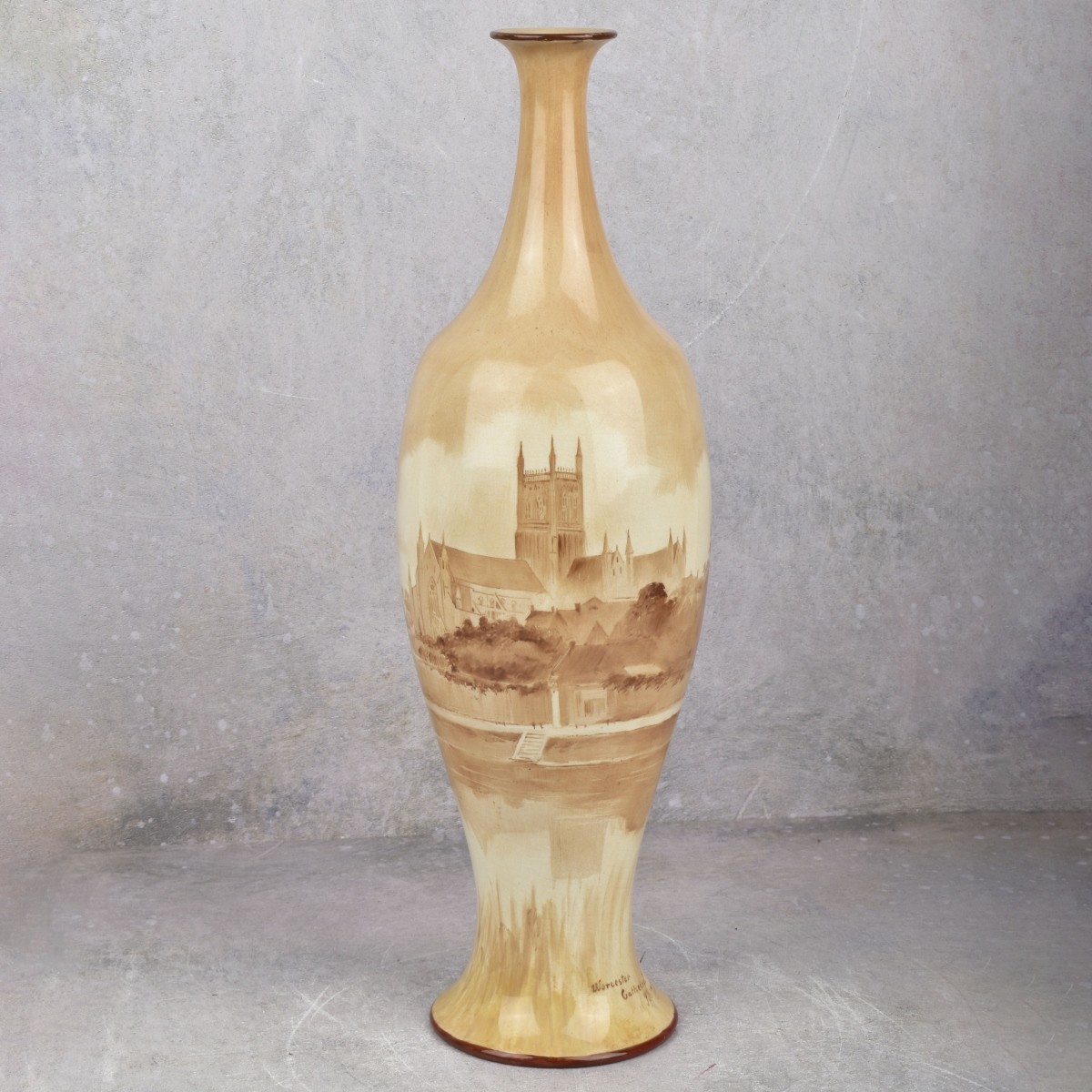Antique Worcester Cathedral Doulton Burslem Vase
