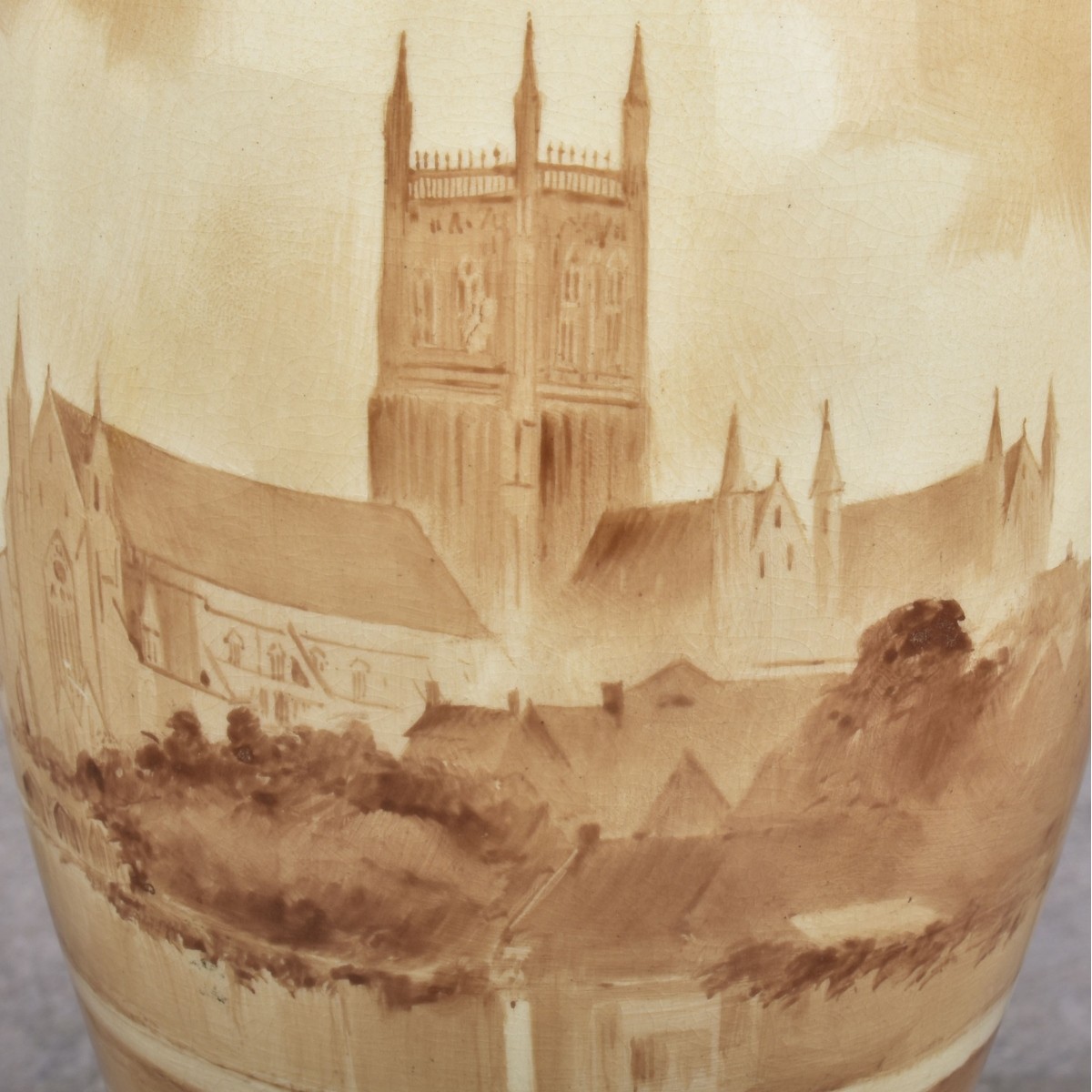 Antique Worcester Cathedral Doulton Burslem Vase