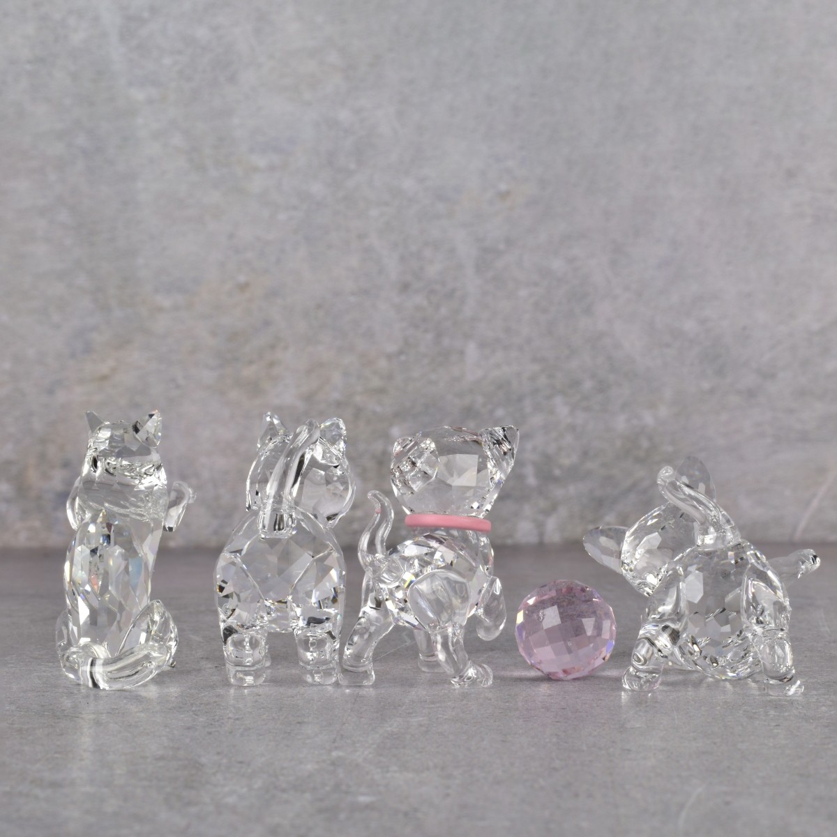 Swarovski Crystal Cat Figurines