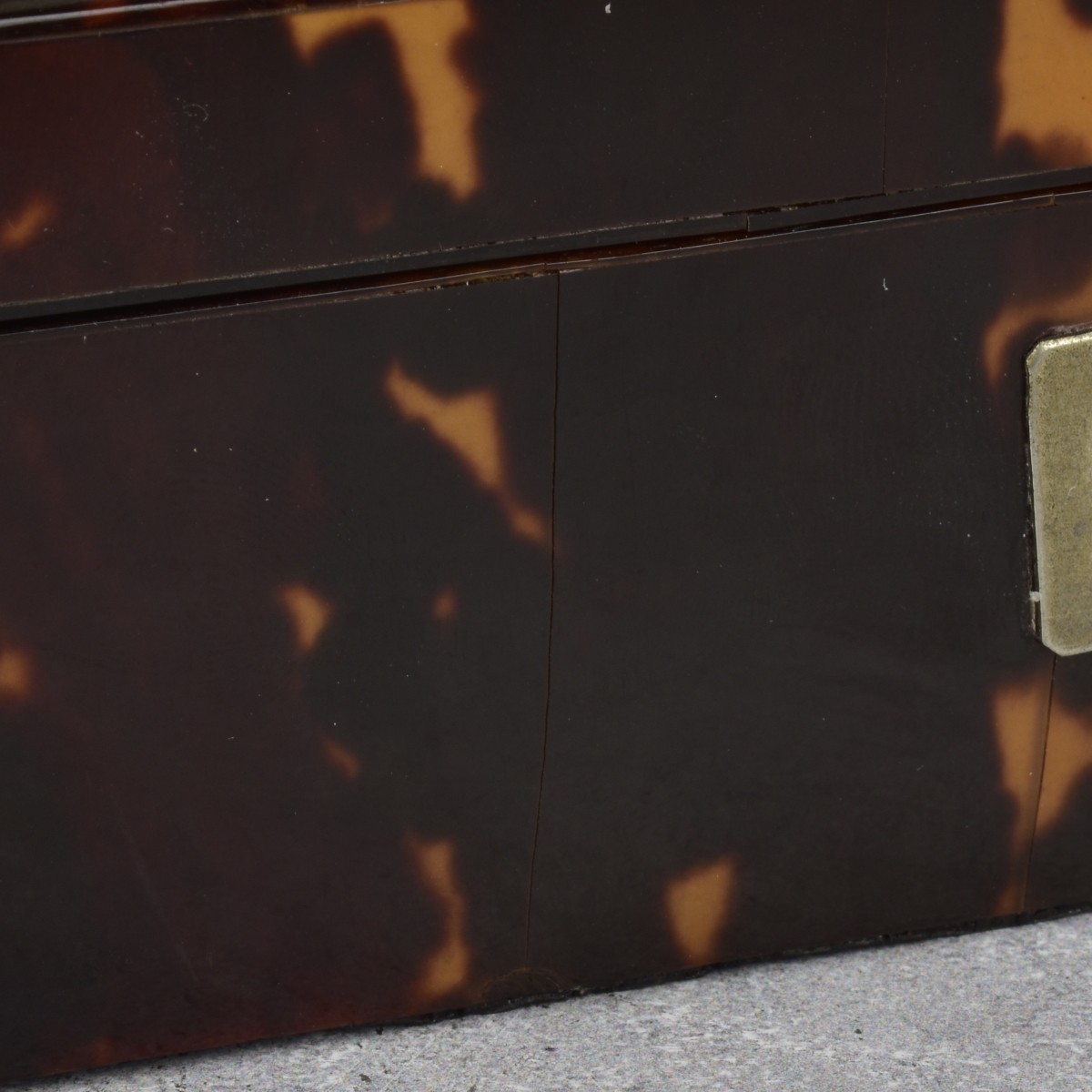 English Dresser Box with Sterling Silver Corners