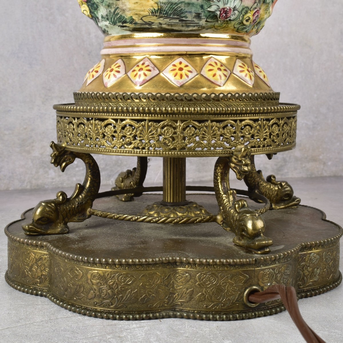 Pair of Vintage Italian Capodimonte Lamps
