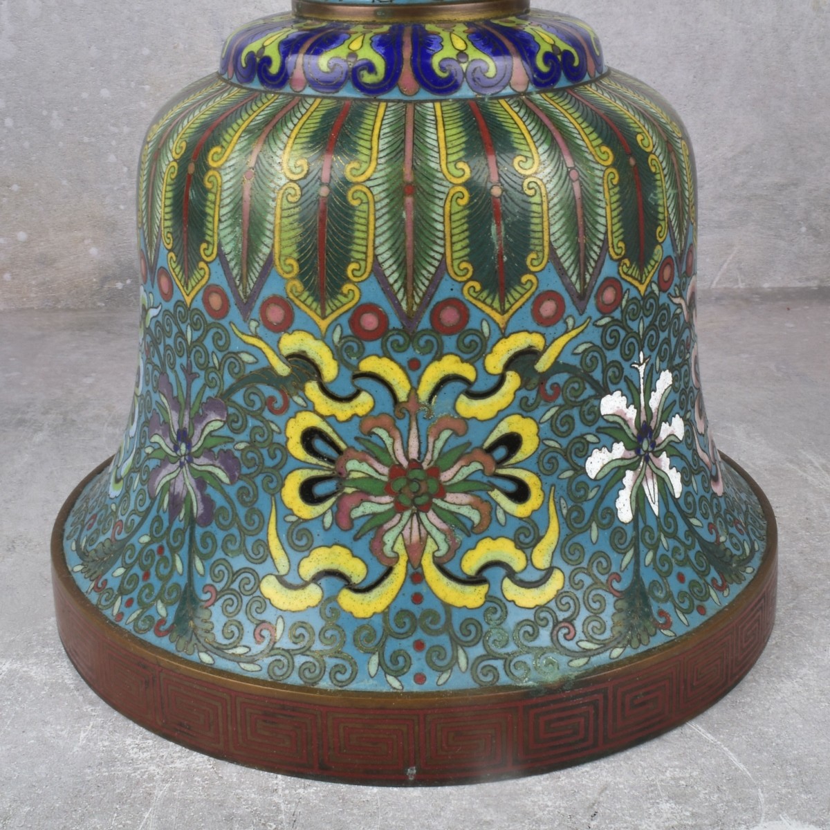 Chinese Cloisonne Enamel Pricket Candlesticks