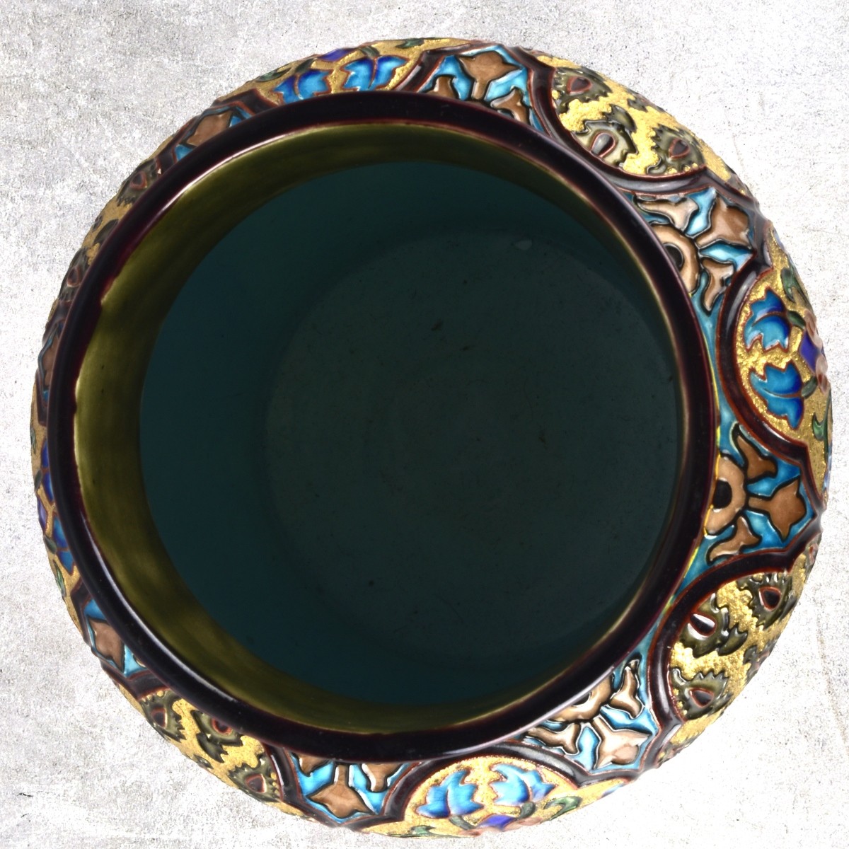 Vintage Islamic Enamel Porcelain Vase