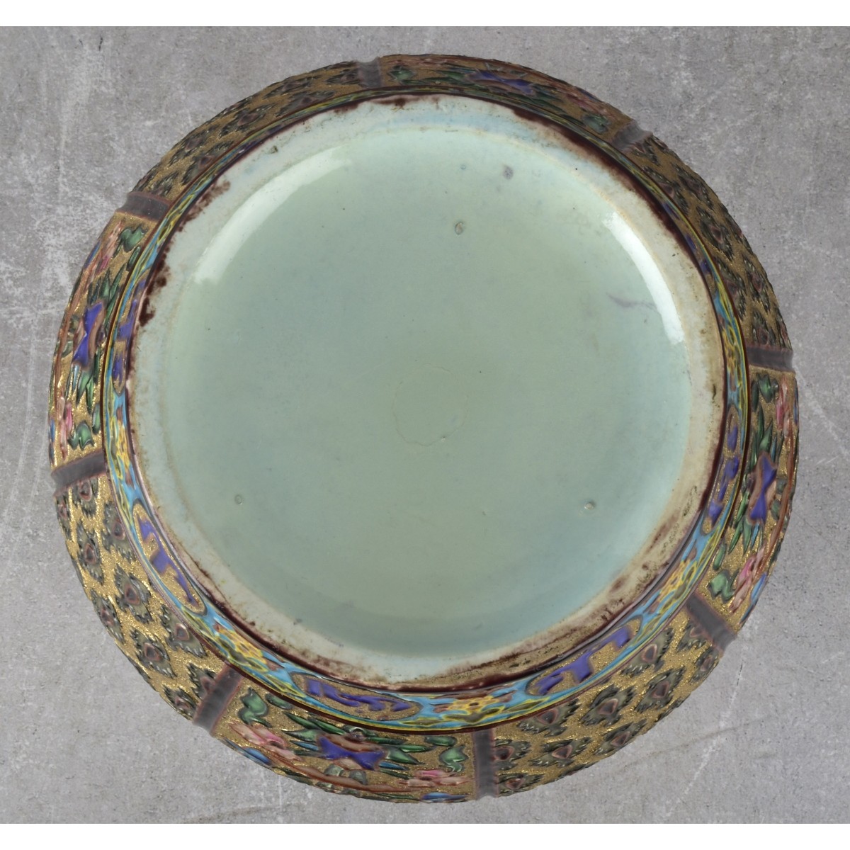 Vintage Islamic Enamel Porcelain Vase