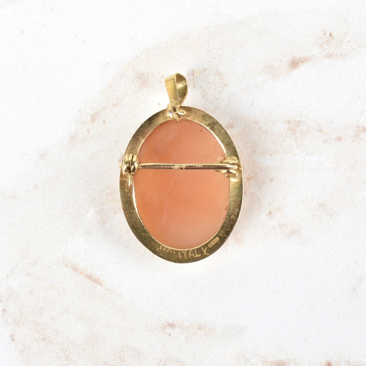 Cameo and 18K Pendant / Brooch