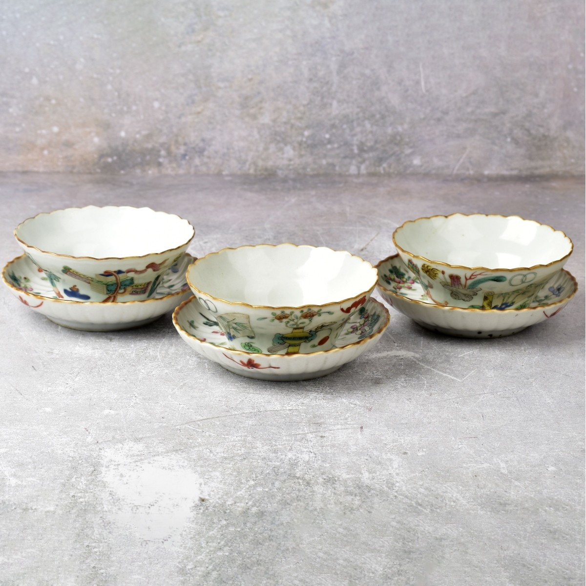Antique Chinese Famille Rose Pieces