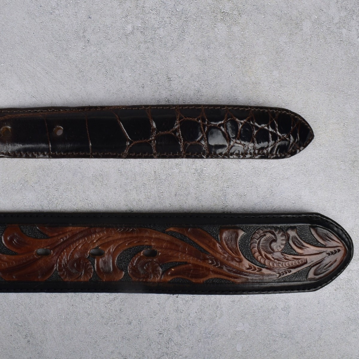 Leather Belts with Sterling Silver Buckles