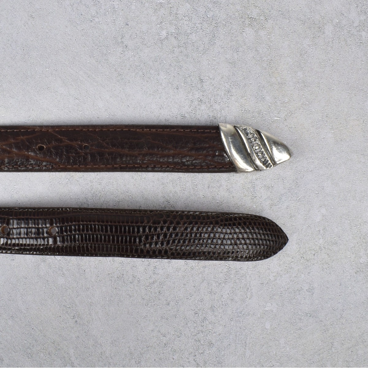 Leather Belts with Sterling Silver Buckles