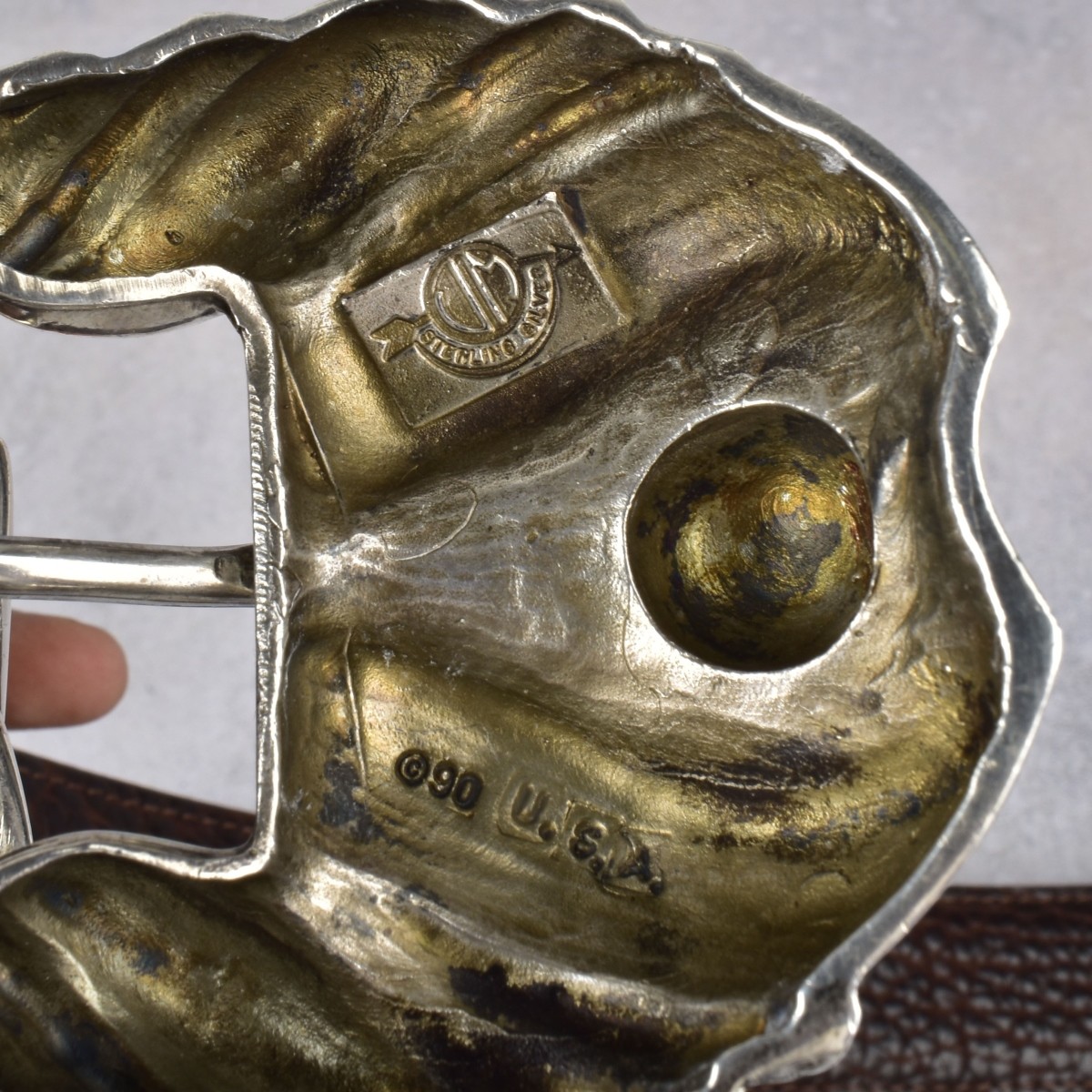 Leather Belts with Sterling Silver Buckles