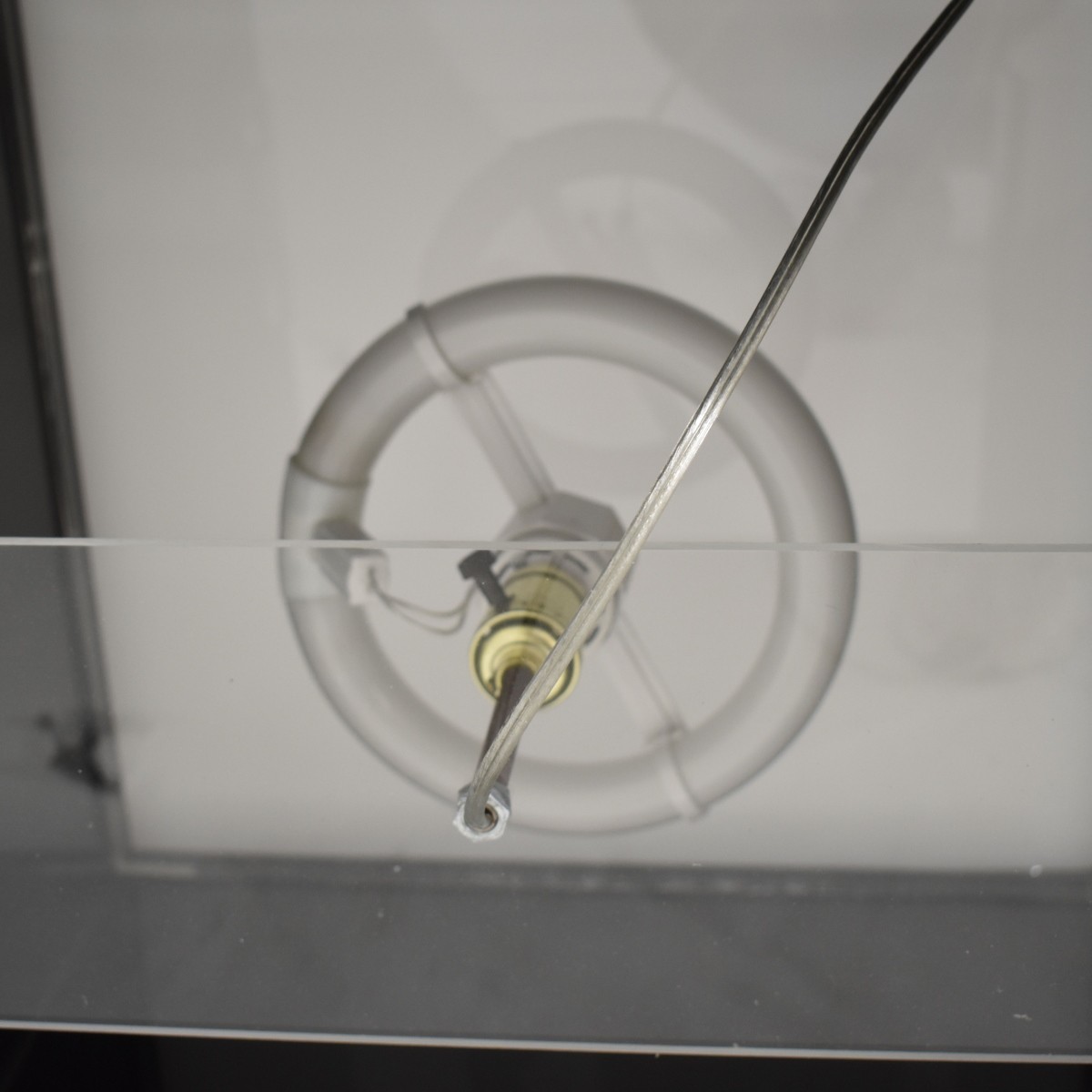 Vintage Formica and Lucite Stand with Illumination