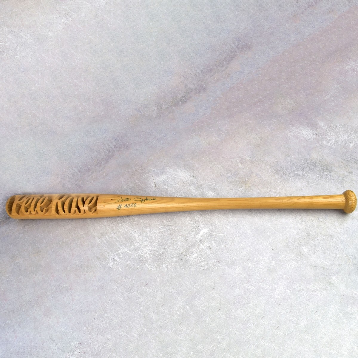 Pete Rose Carved and Signed Bat