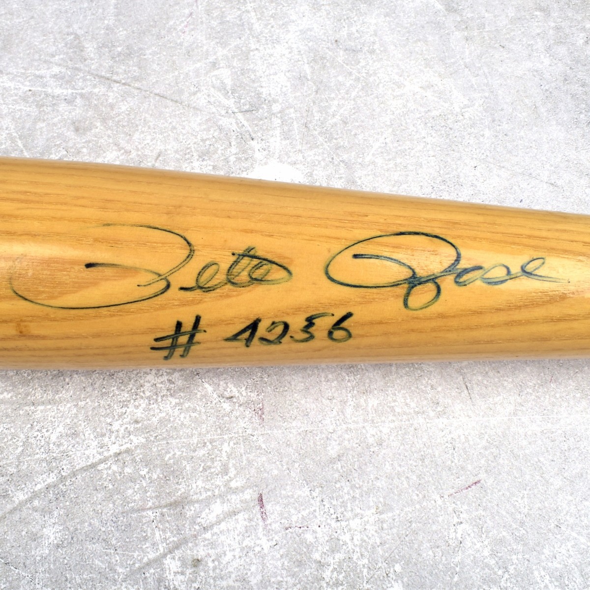 Pete Rose Carved and Signed Bat