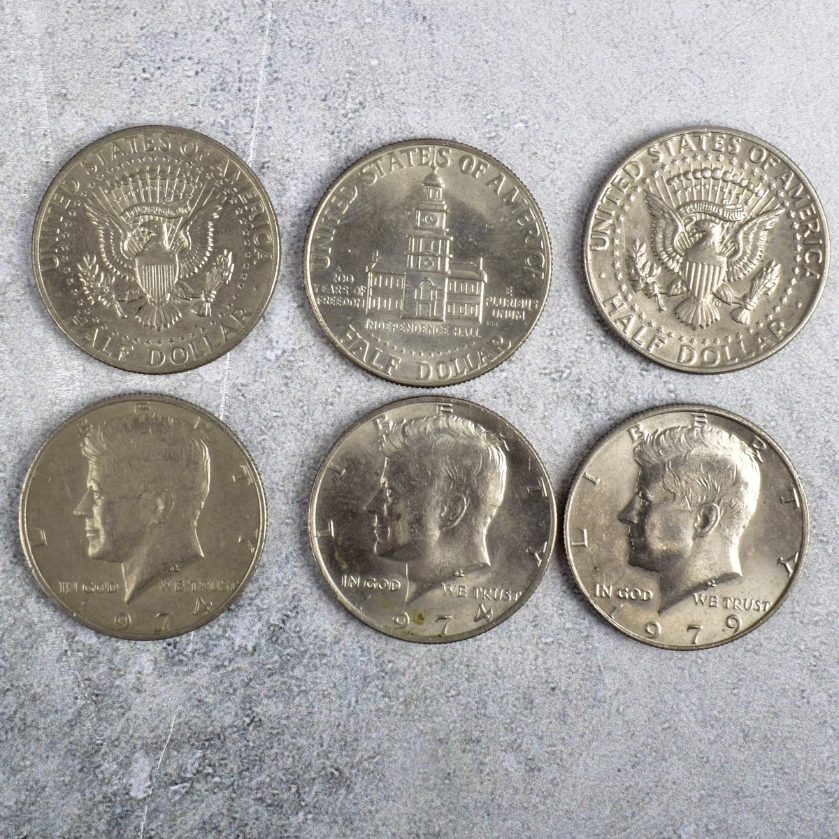 US Kennedy Silver-clad Half Dollar Coins