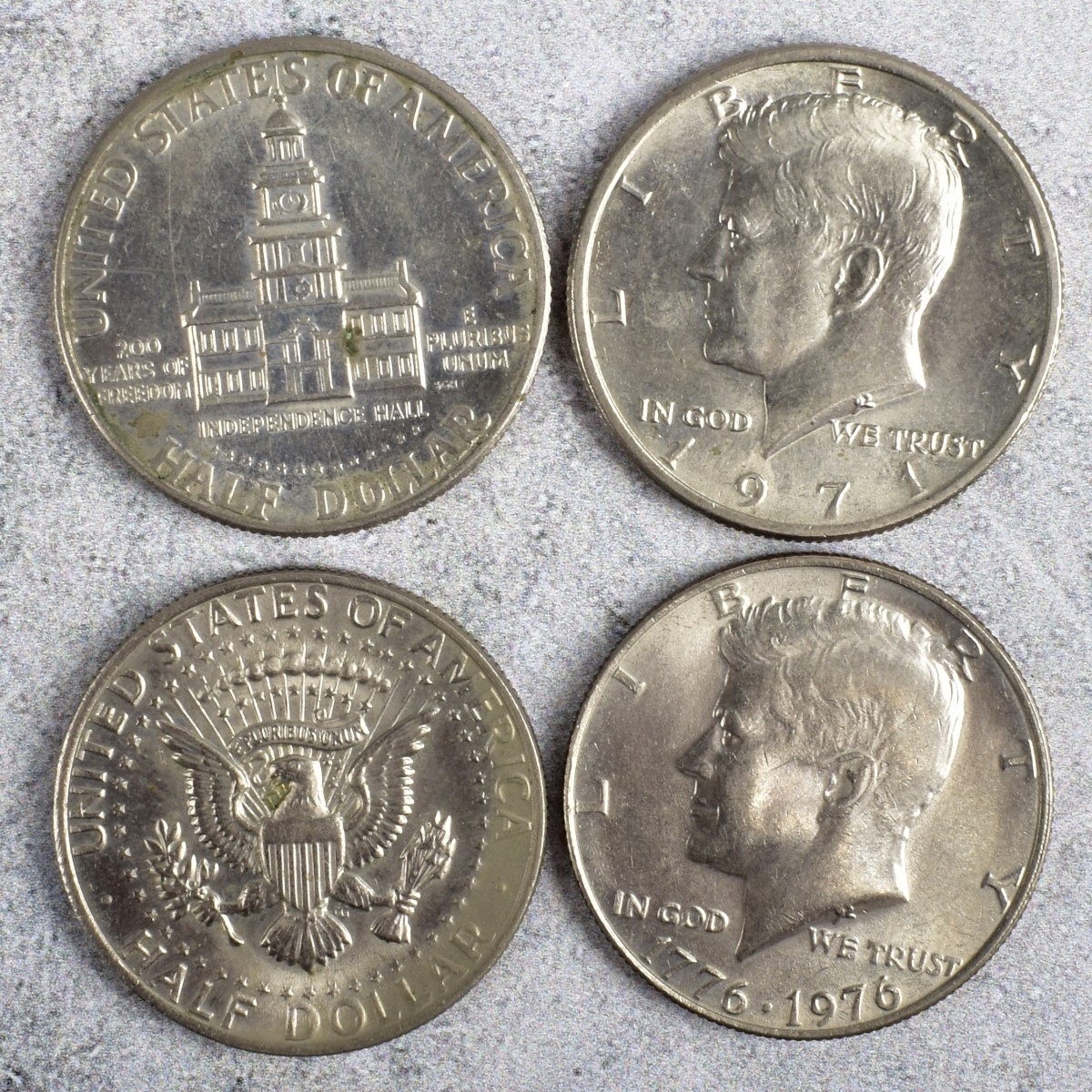 US Kennedy Silver-clad Half Dollar Coins
