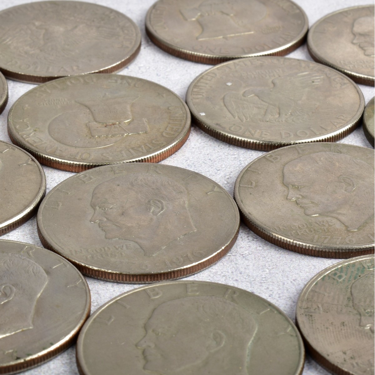 US Eisenhower Silver-clad $1 Coins.