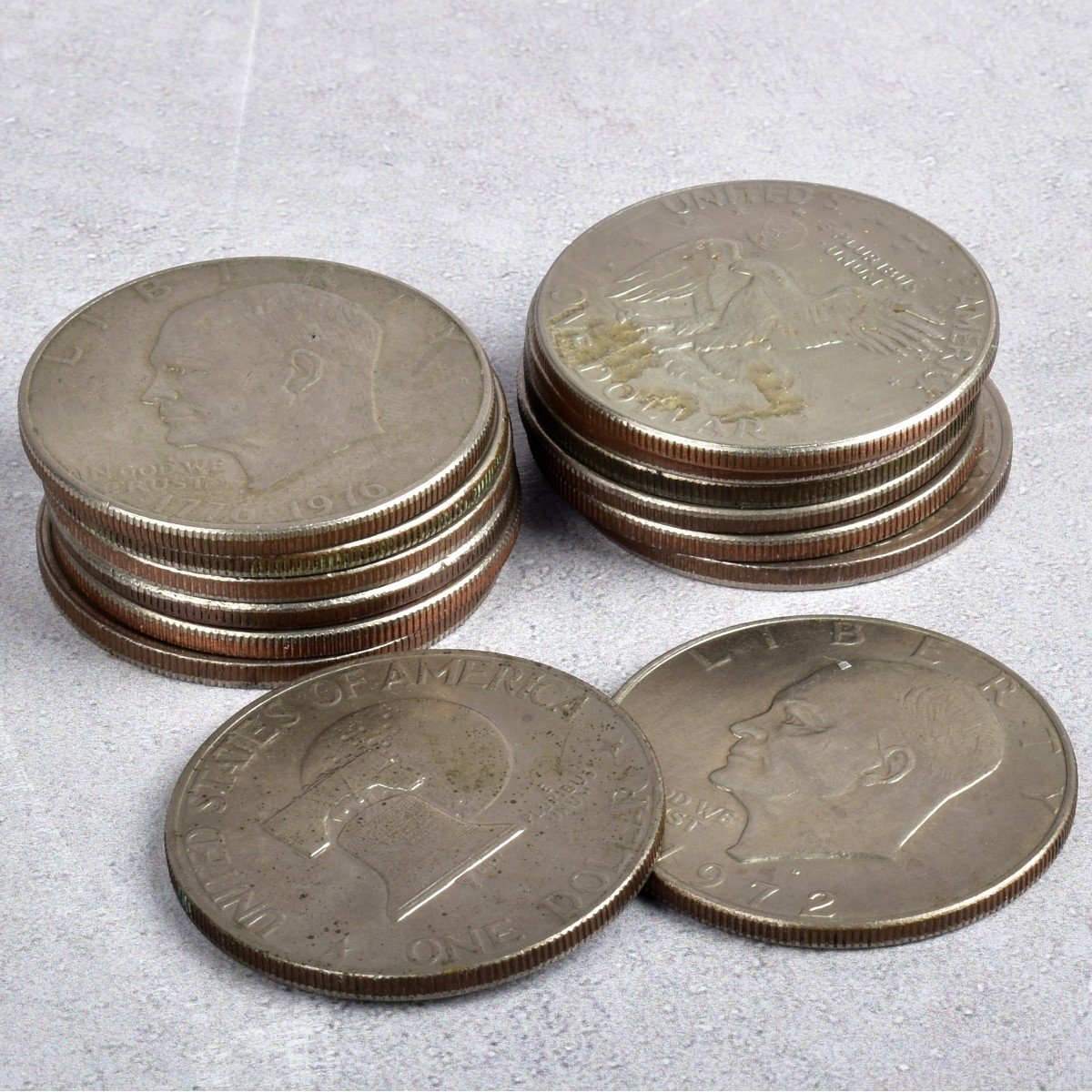 US Eisenhower Silver-clad $1 Coins.