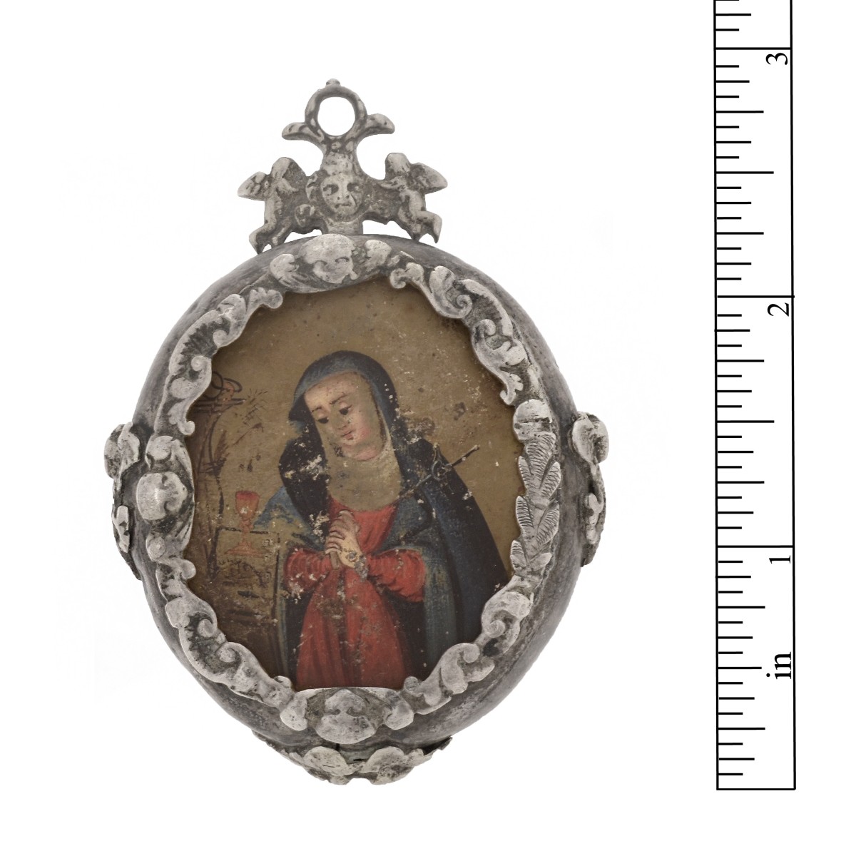 18/19th Spanish Silver Reliquary Pendant