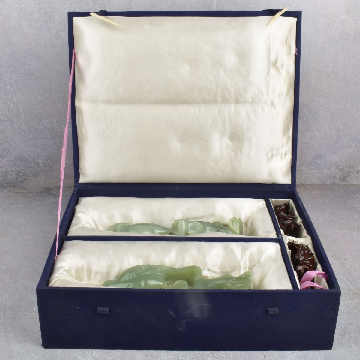 Chinese Carved Jade Serpentine Birds