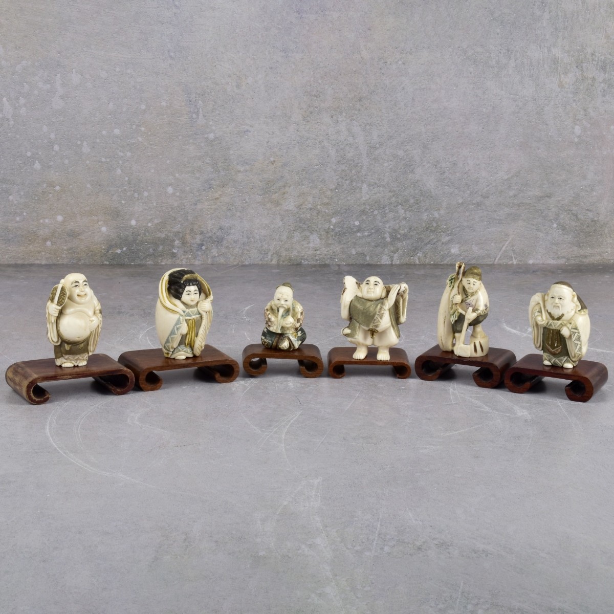 Japanese Carved Polychrome Netsuke's
