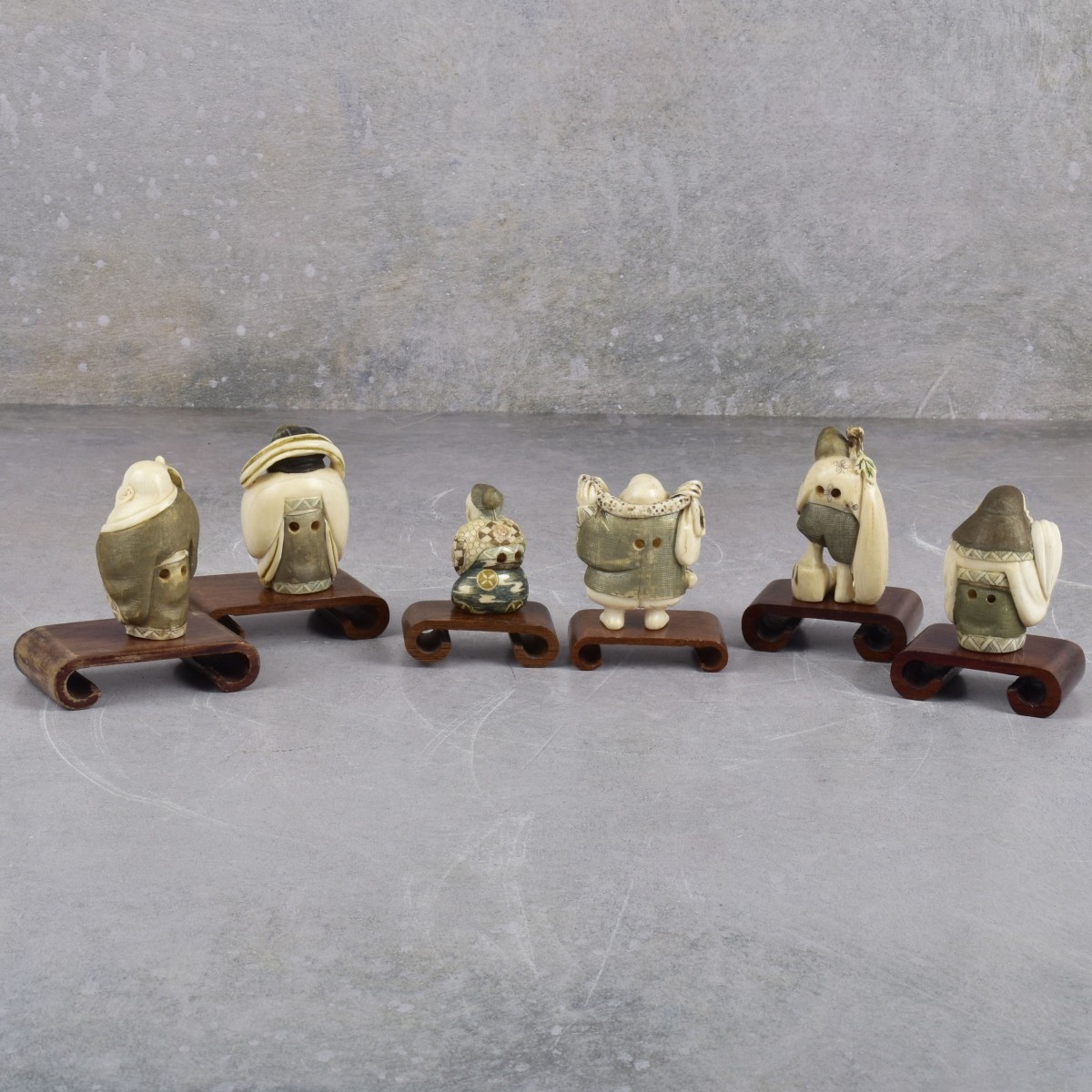 Japanese Carved Polychrome Netsuke's
