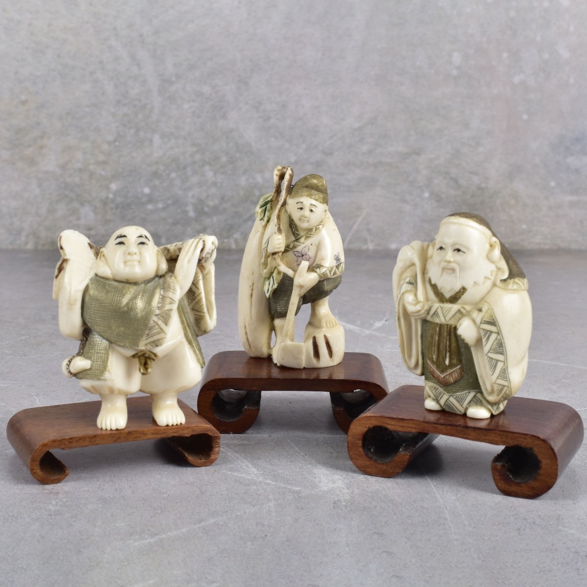 Japanese Carved Polychrome Netsuke's