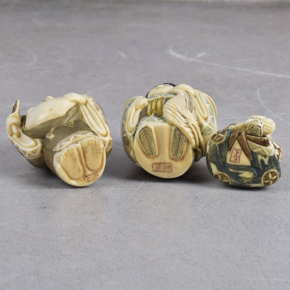 Japanese Carved Polychrome Netsuke's