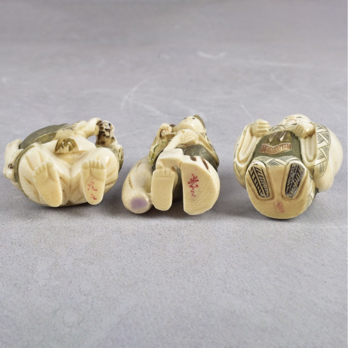 Japanese Carved Polychrome Netsuke's