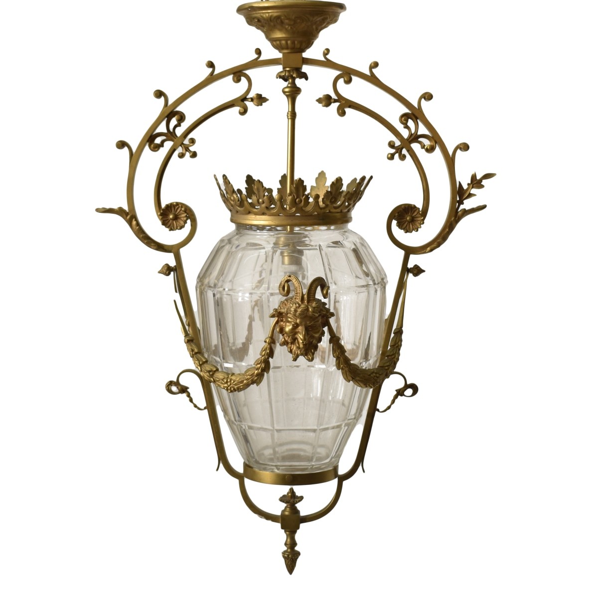 19/20th C. Empire Style Bronze Lantern