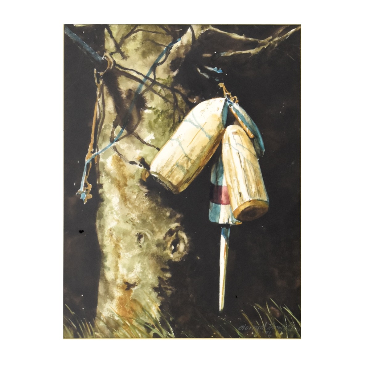Vintage Watercolor Buoys Hanging