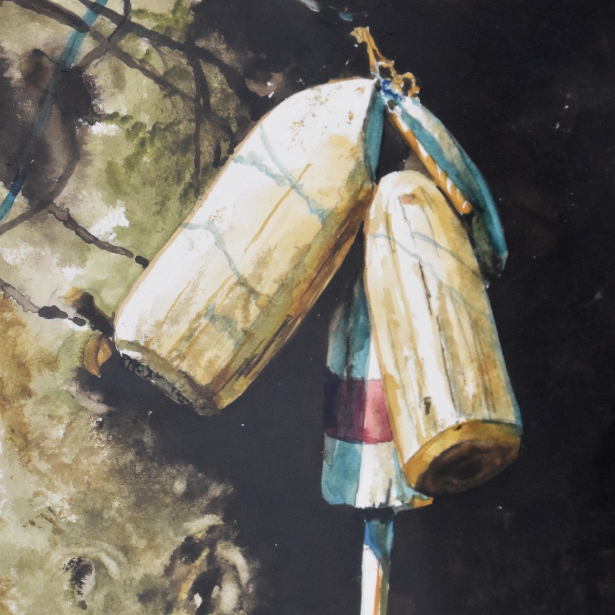 Vintage Watercolor Buoys Hanging