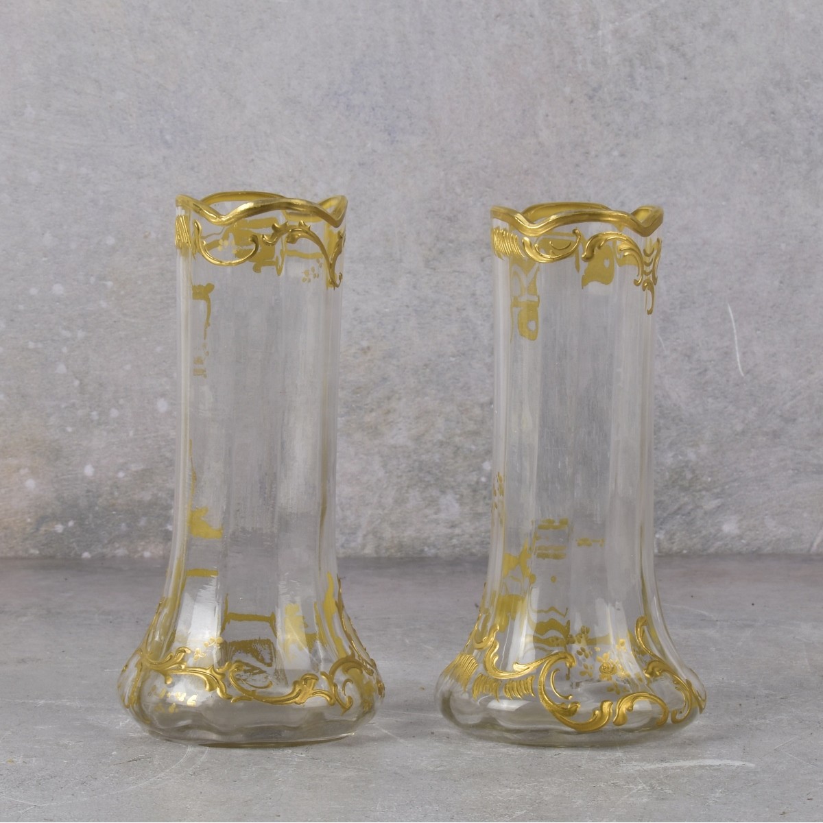 Moser Style Crystal Vases