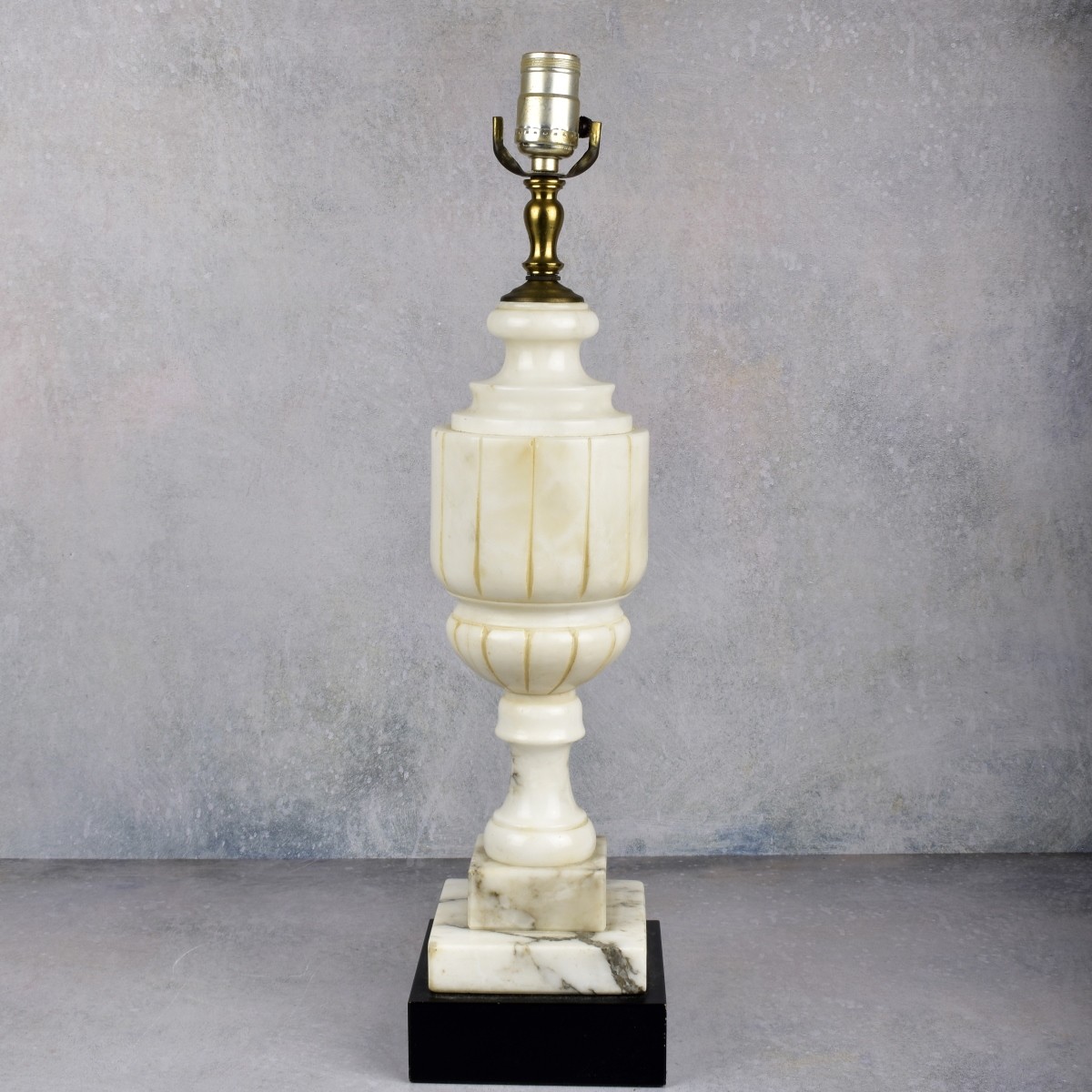 Vintage Carrera Marble Table Lamps
