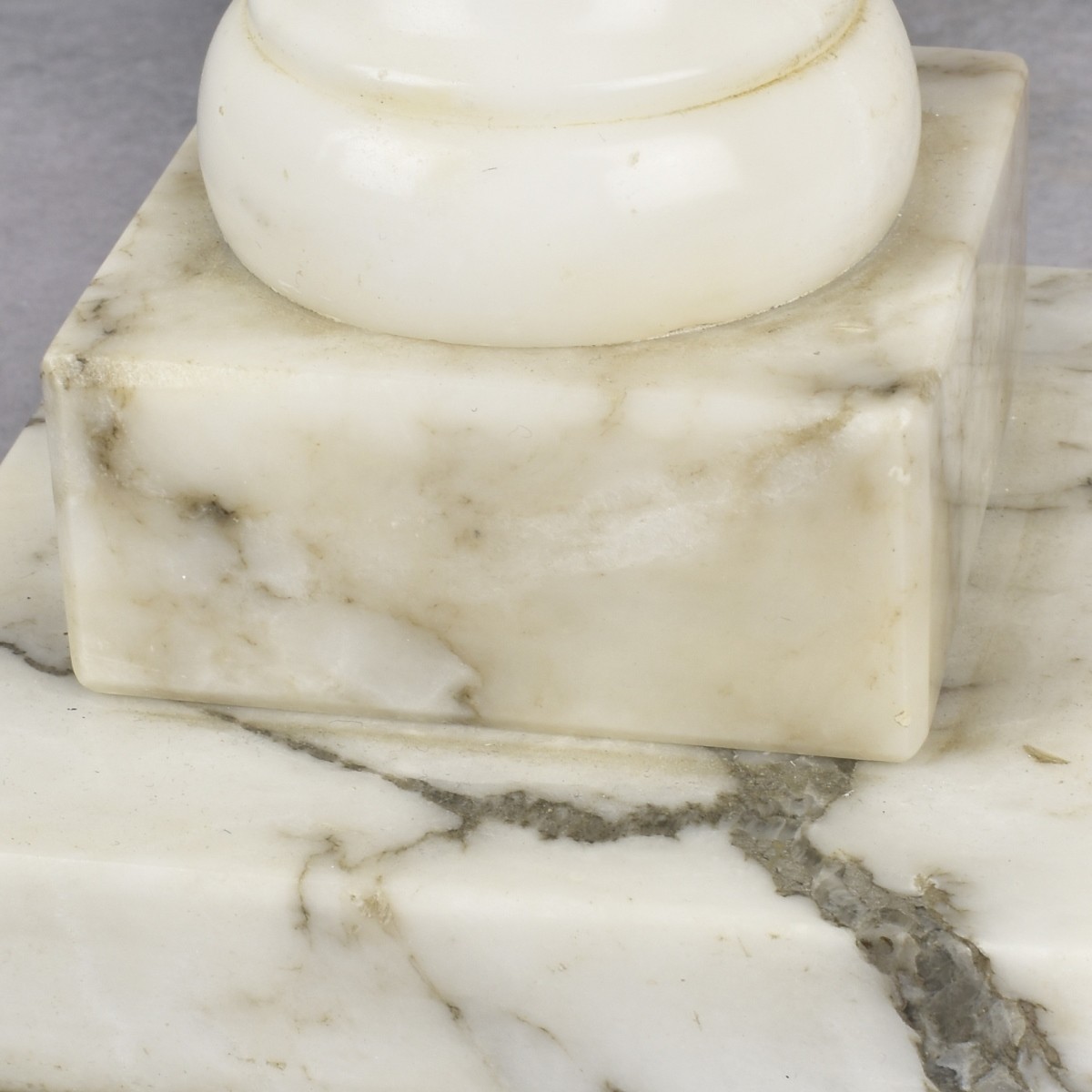 Vintage Carrera Marble Table Lamps
