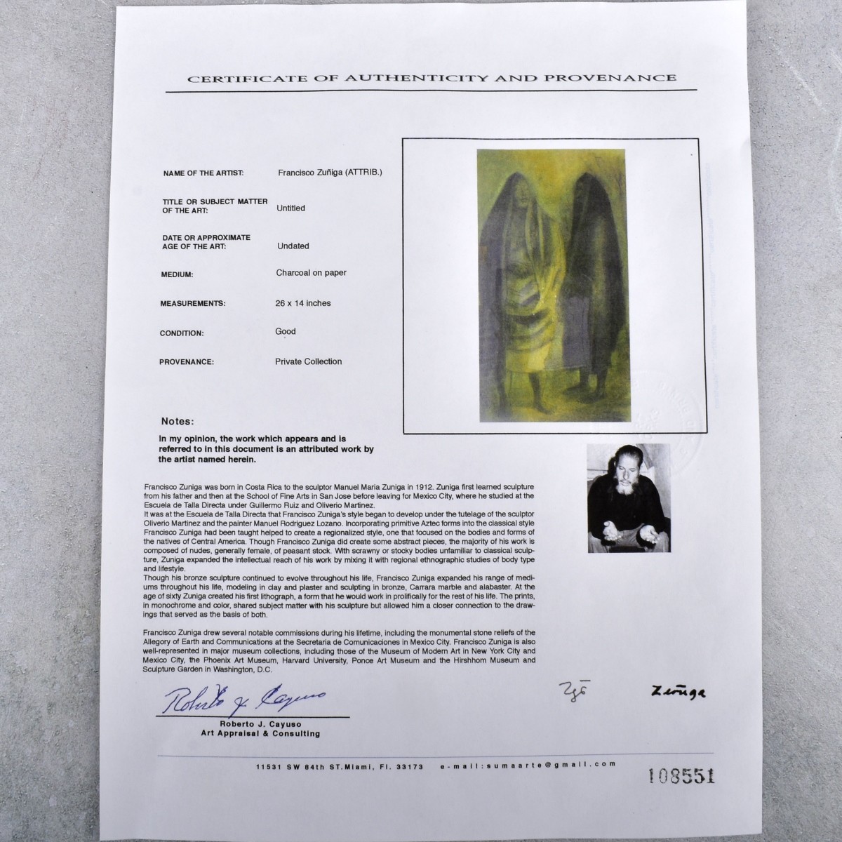 Attrib. to: Francisco Zuniga, Mexican (1912-1998)