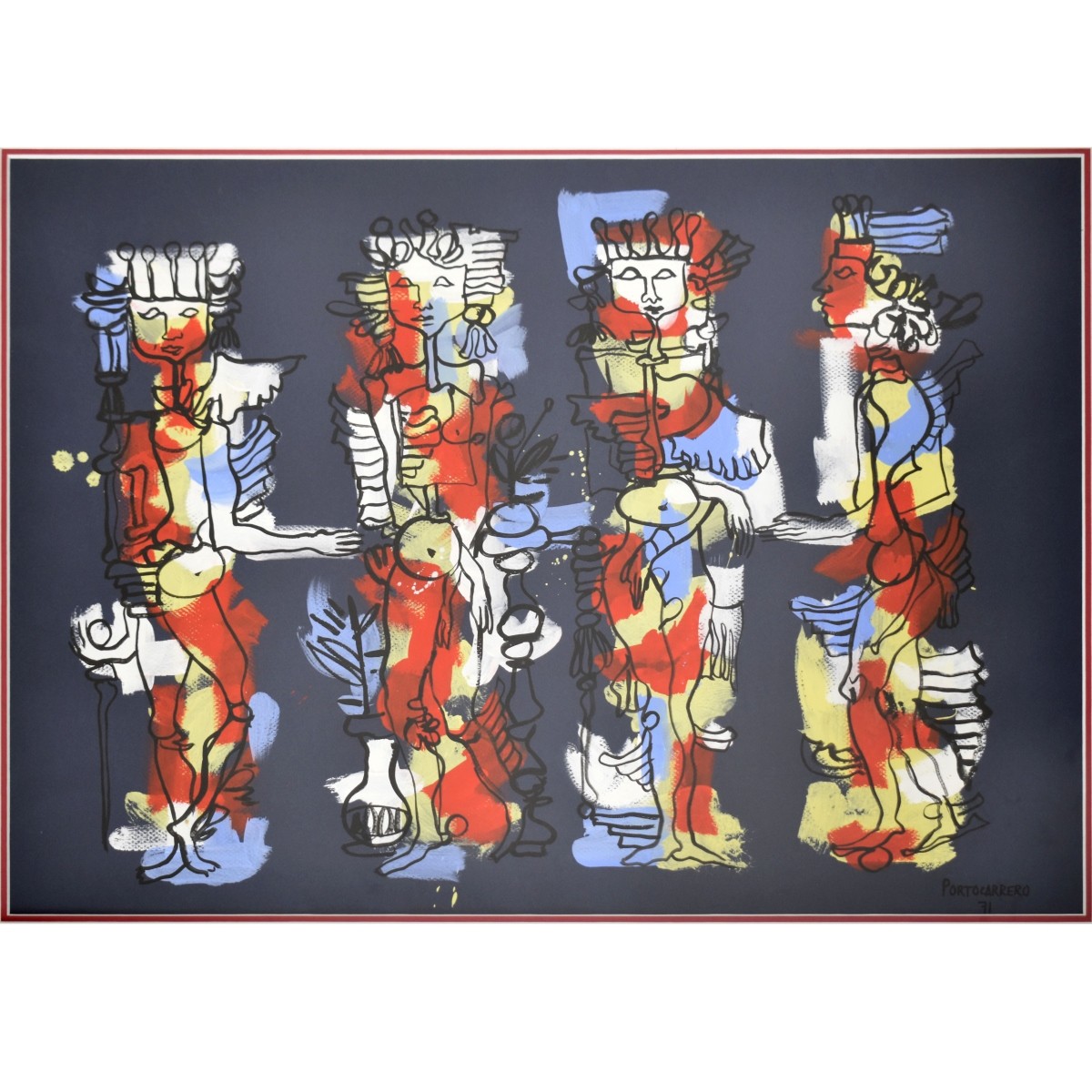 Attrib. to: Rene Portocarrero, Cuban (1912-1985)