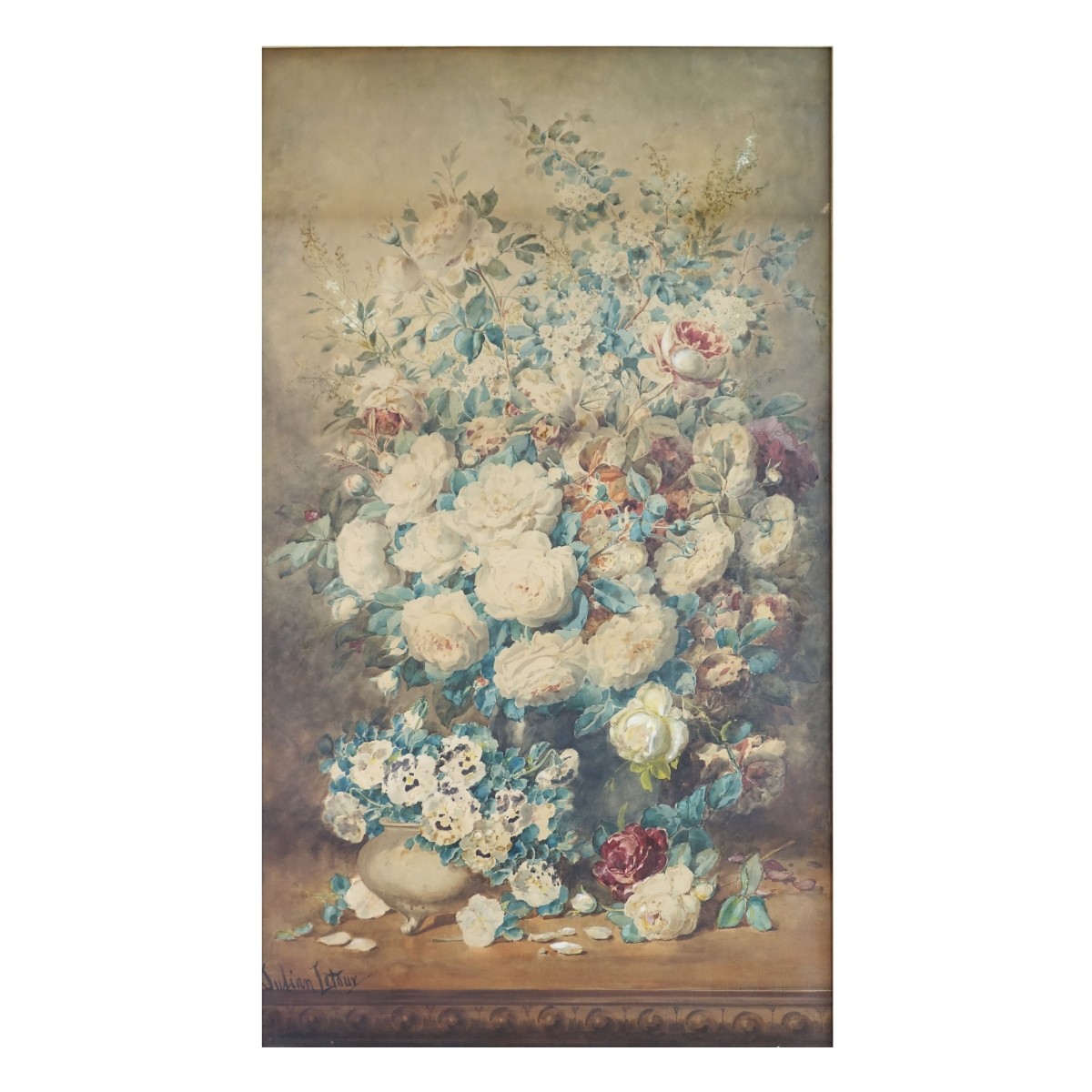 Julian Letour (French 19th Century ) Watercolor