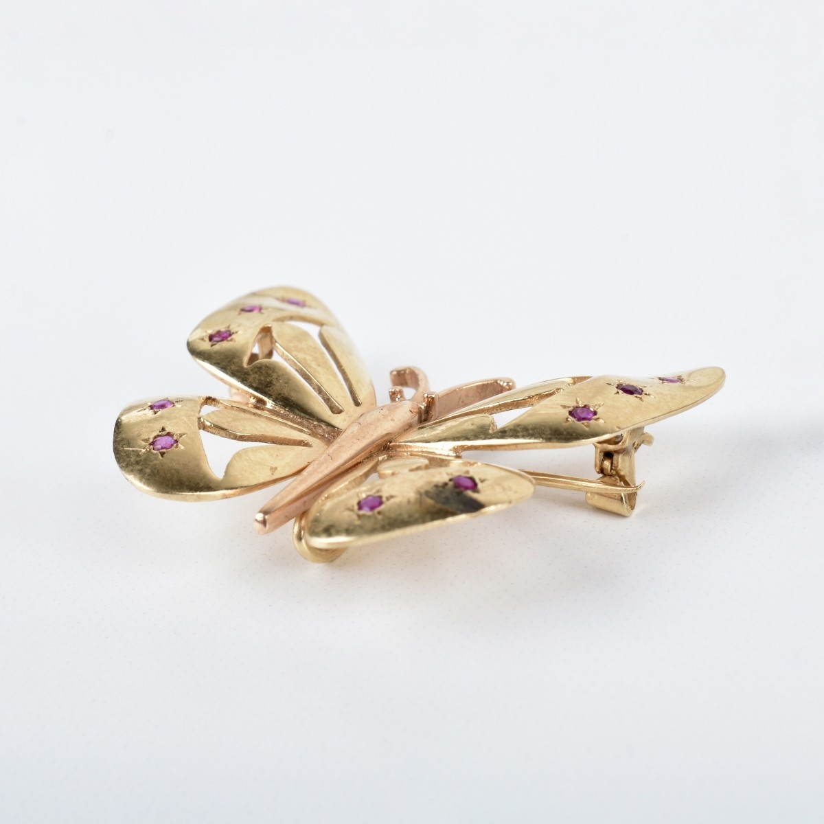 Ruby and 14K Brooch