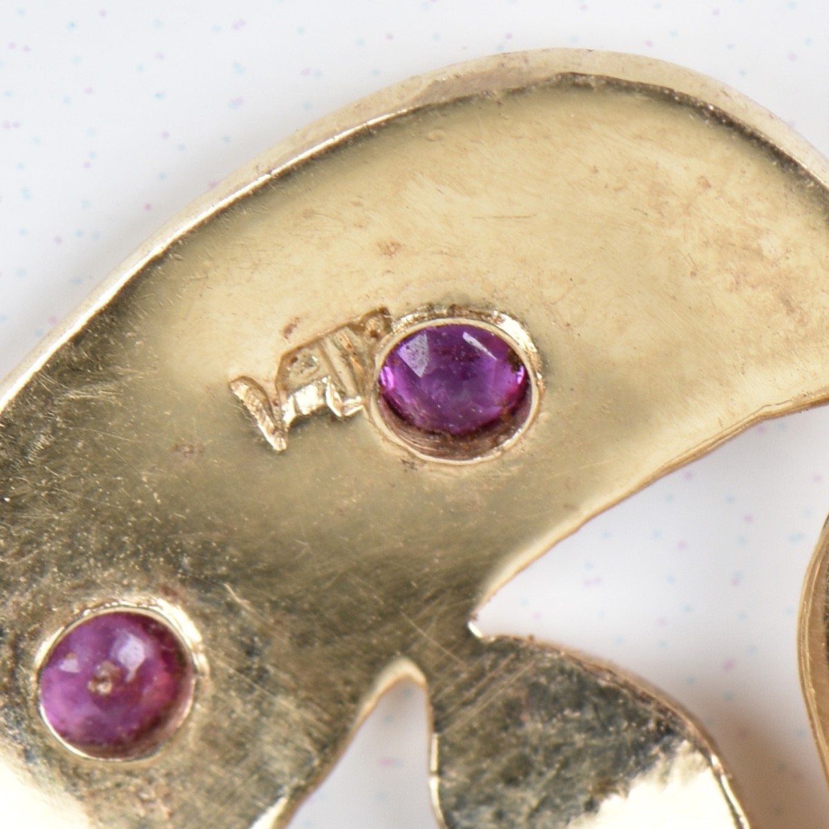 Ruby and 14K Brooch