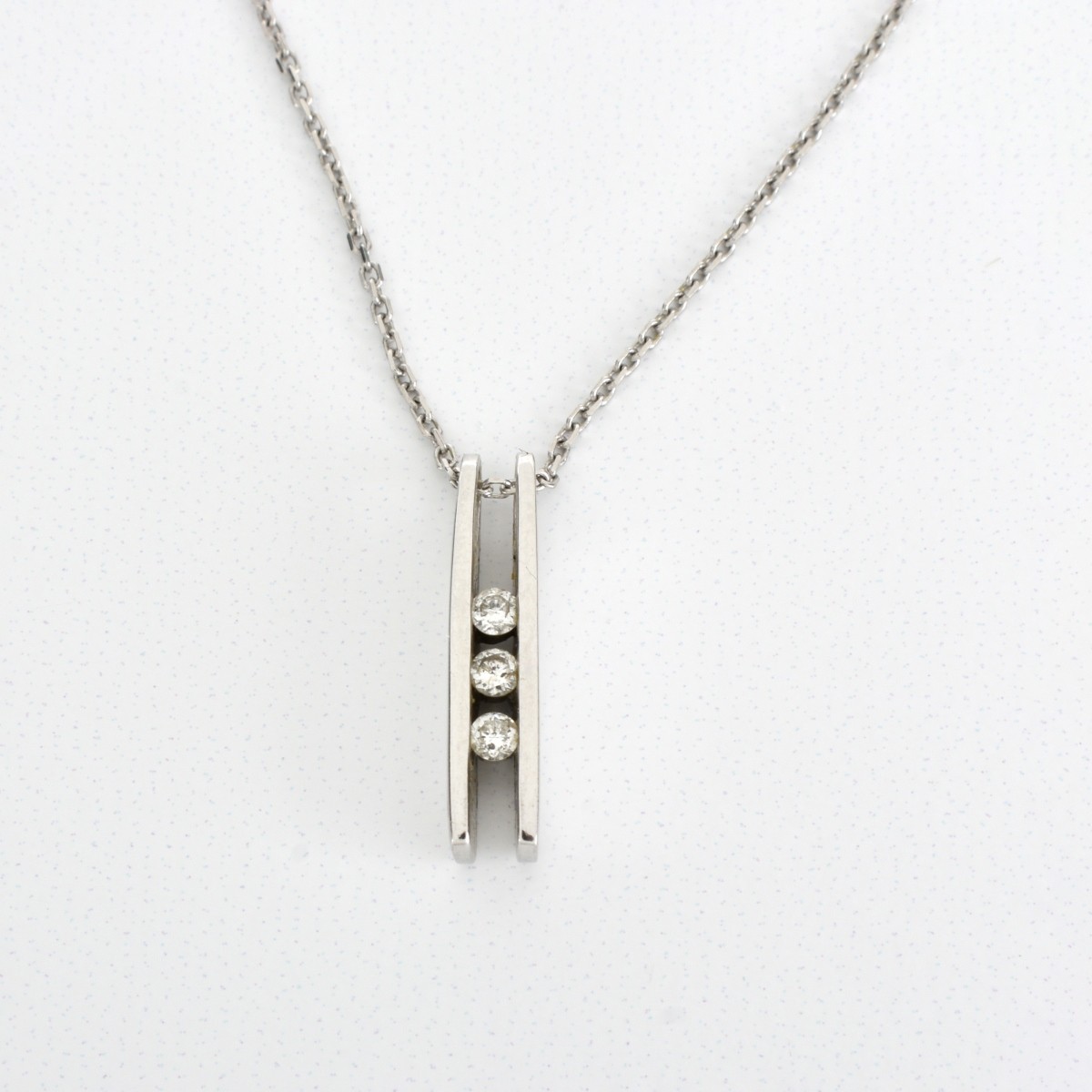 Diamond and 14K Pendant Necklace