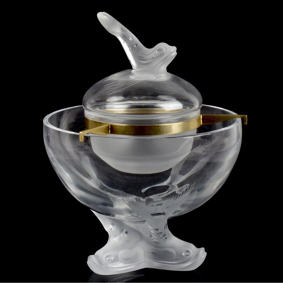 Lalique "Igor" Crystal Caviar Set