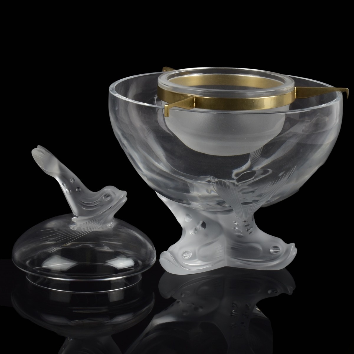 Lalique "Igor" Crystal Caviar Set