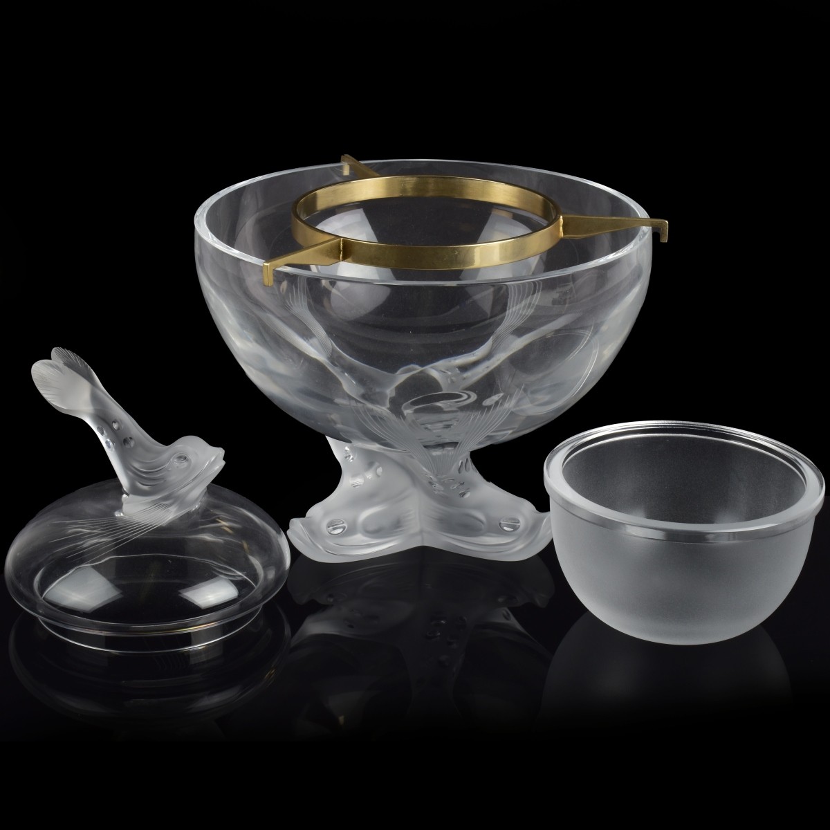 Lalique "Igor" Crystal Caviar Set