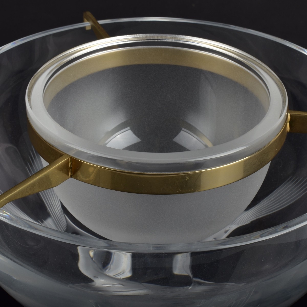 Lalique "Igor" Crystal Caviar Set