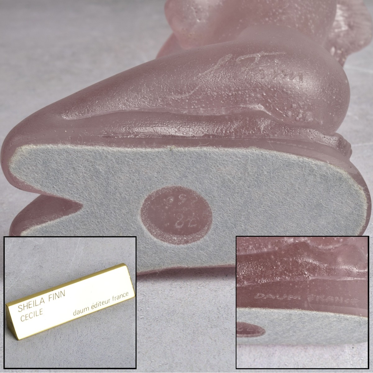 Daum French Pate de Verre Glass Figurine
