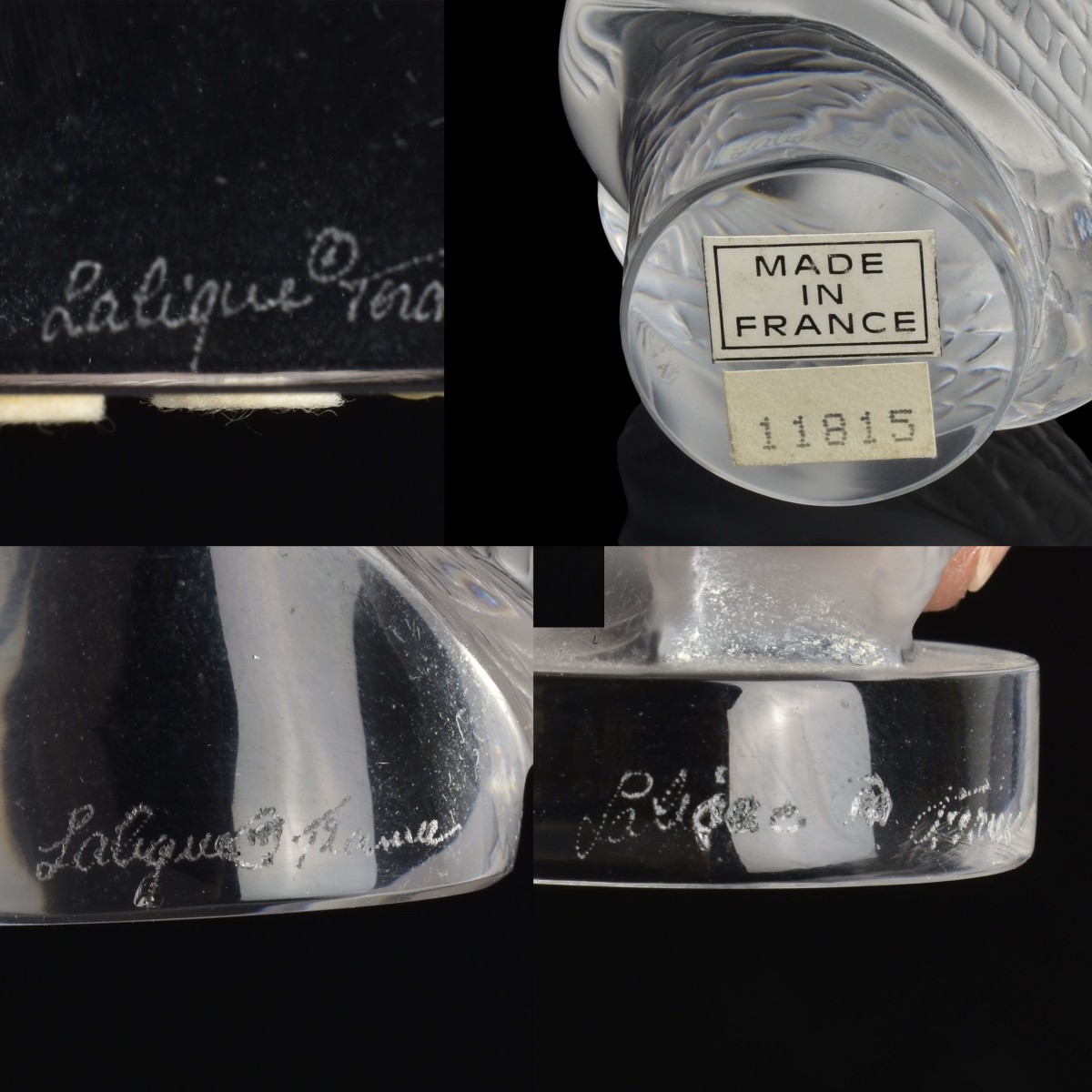 Lalique French Crystal Figural Paperweights