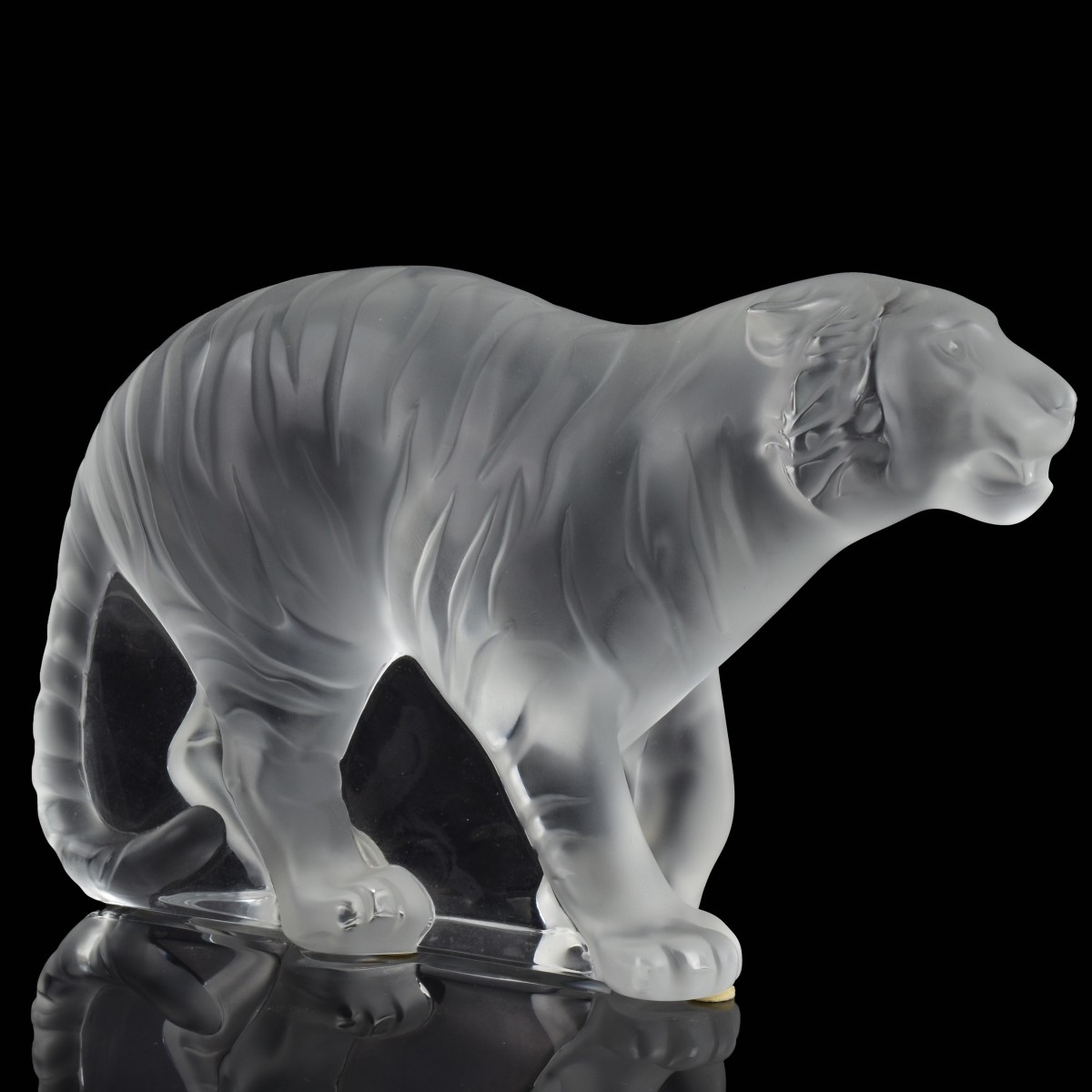 Lalique France Crystal Bengal Tiger Figurine