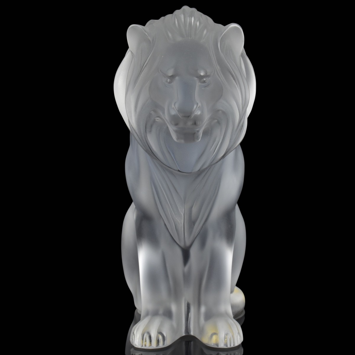 Lalique France Crystal "Bamara" Lion Figurine