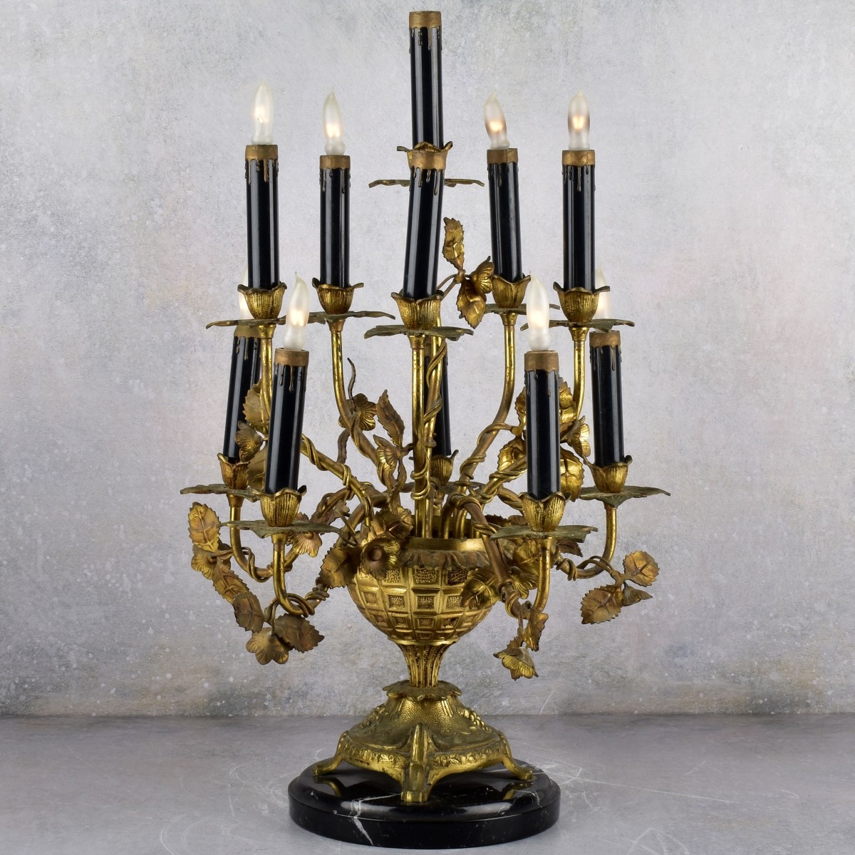 Vintage Gilt Bronze Candelabra