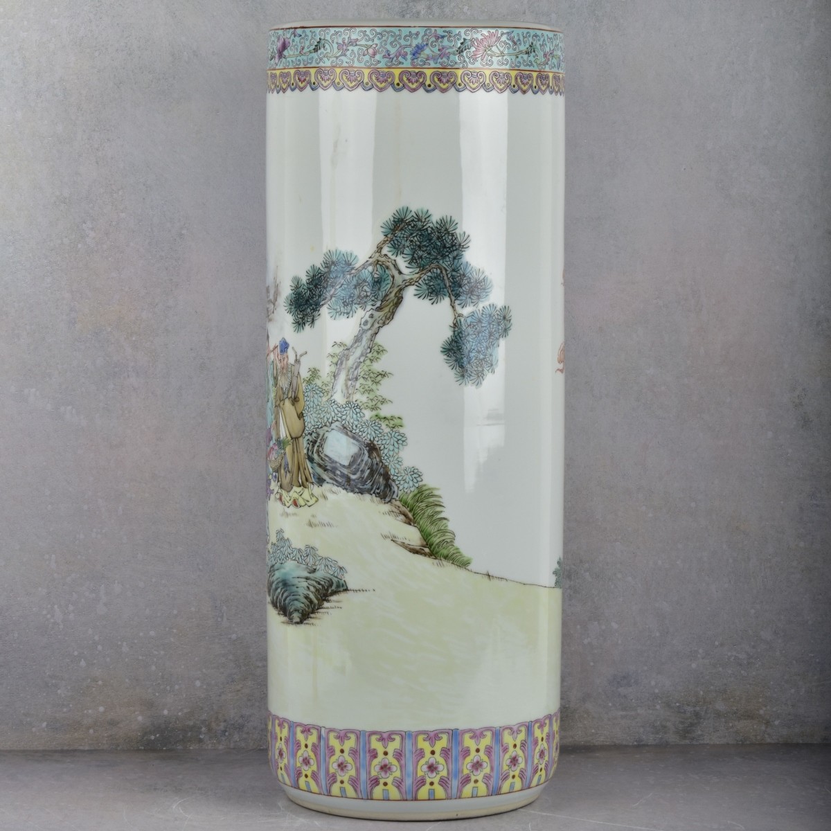 Chinese Famille Rose Porcelain Umbrella Stand