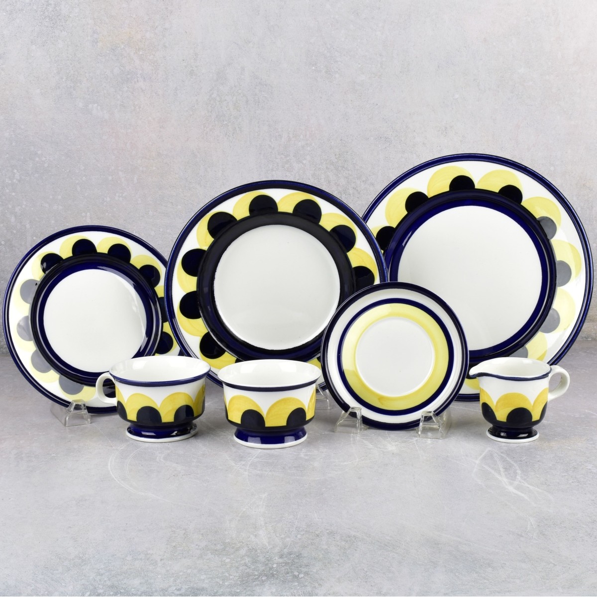 Vintage Arabic Finland Hand Painted Dinner Service